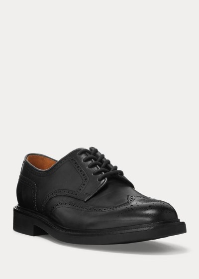 Men's Polo Ralph Lauren Asher Leather Wingtip Shoes | 927081CMQ